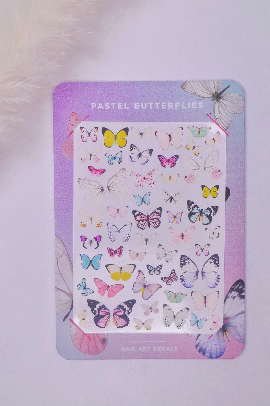ODINE NAIL DECALS-PASTEL BUTTERFLIES